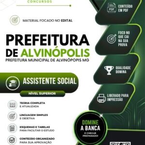 Apostila Assistente Social Alvinópolis MG - Edital 2026