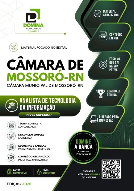 Apostila Analista de Tecnologia da Informação Mossoró RN - Edital 2026