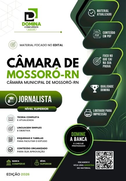 Apostila Jornalista Mossoró RN - Edital 2026
