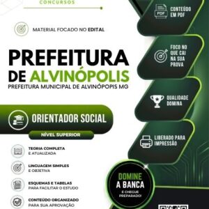 Apostila Orientador Social Alvinópolis MG - Edital 2026