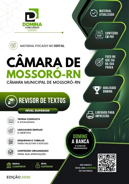 Apostila Revisor de Textos Mossoró RN - Edital 2026